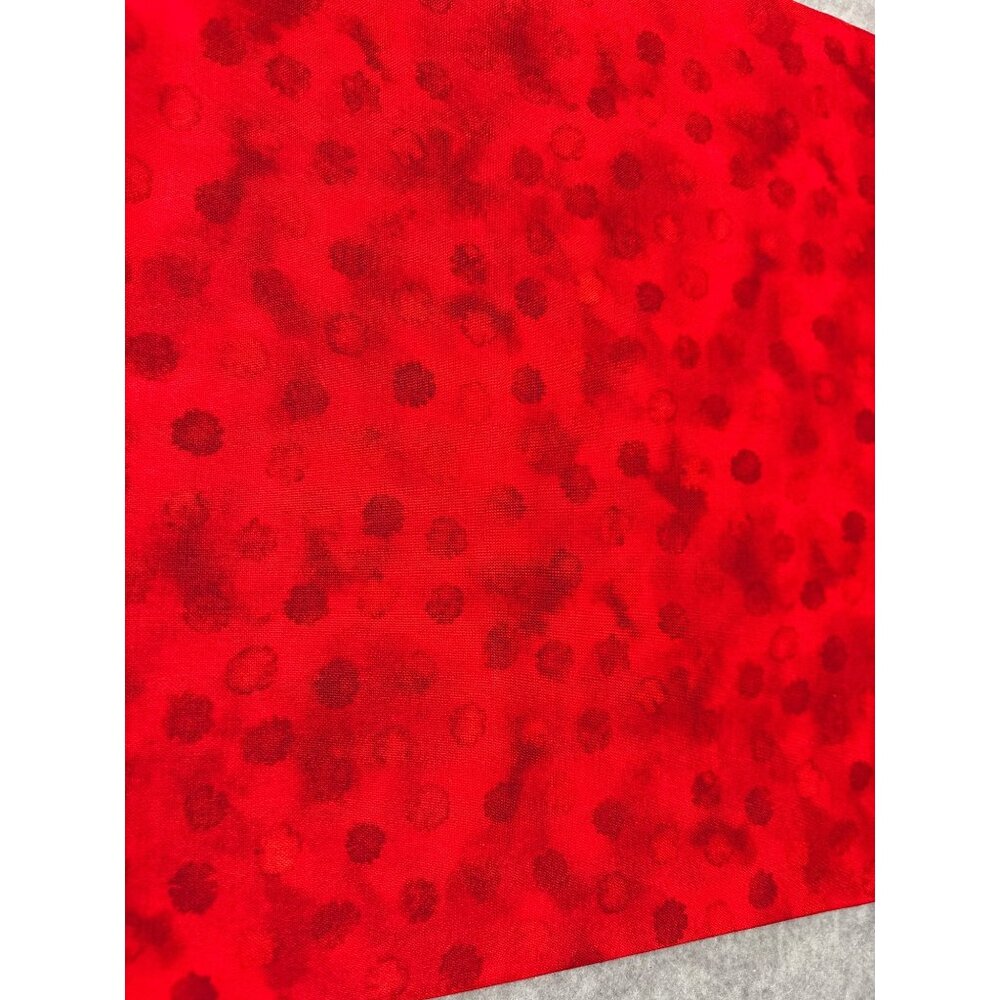Robert Kaufman Red Polka Dot Cotton Fabric 10"x44" Quilting Sewing Crafting Mate